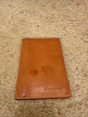 Authentic Breitling Tan Smooth Calf Leather Passport Wallet